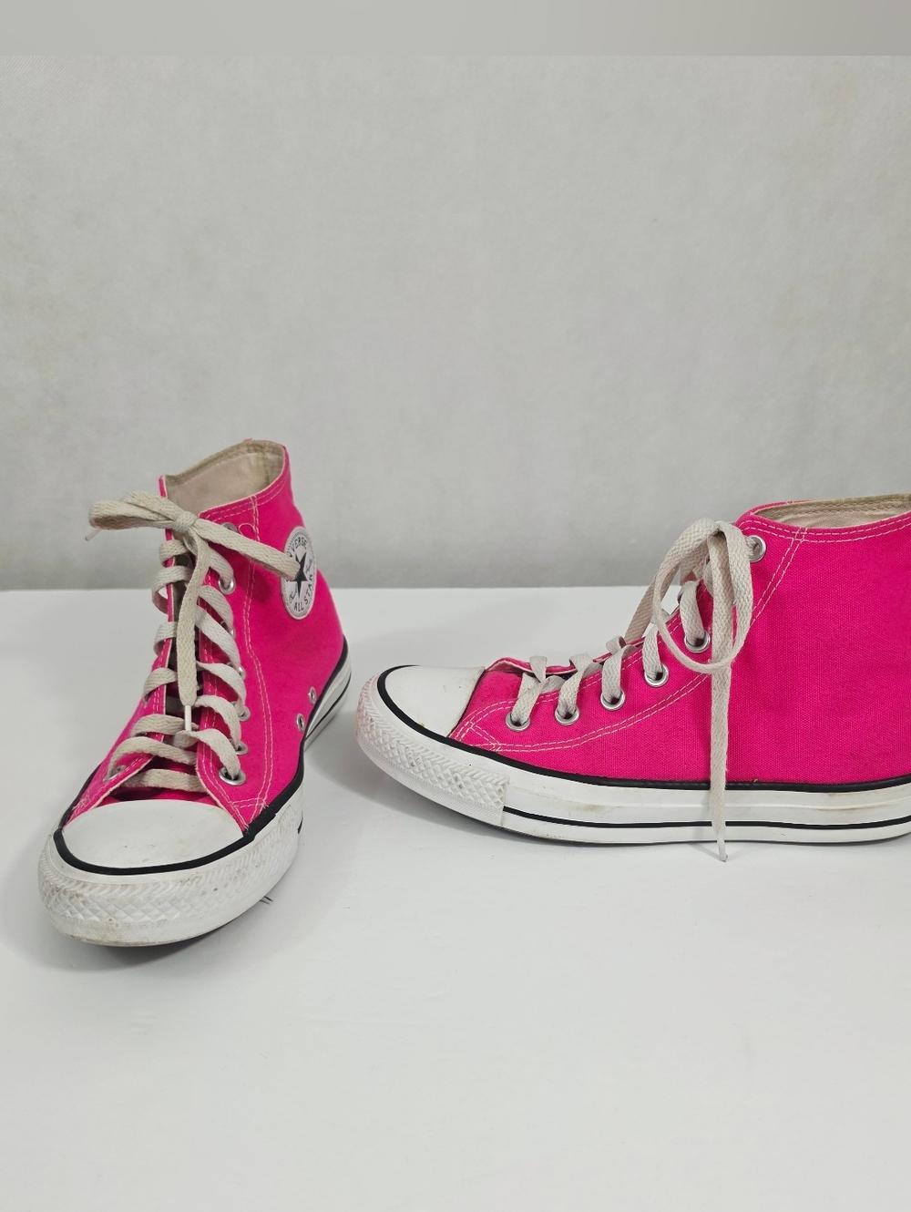 Converse Allstar Hot Pink Hightop Sneakers - Picture 2 of 6